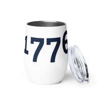 Load image into Gallery viewer, 1776 White/Navy Wine Tumbler
