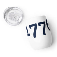 Load image into Gallery viewer, 1776 White/Navy Wine Tumbler
