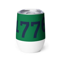 Load image into Gallery viewer, 1776 Green/Navy Wine Tumbler
