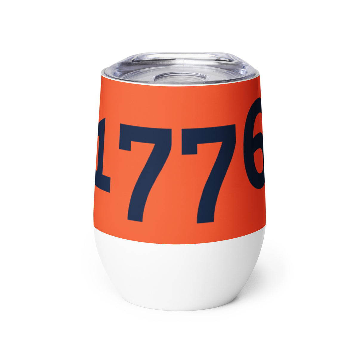 1776 Orange/Navy Wine Tumbler