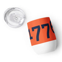 Load image into Gallery viewer, 1776 Orange/Navy Wine Tumbler
