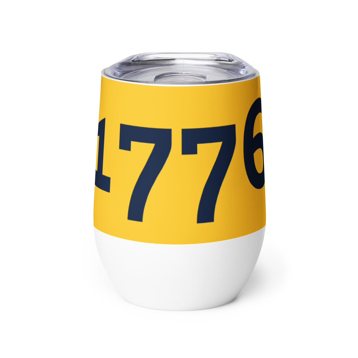 1776 Yellow/Navy Wine Tumbler