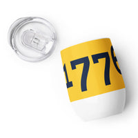 Load image into Gallery viewer, 1776 Yellow/Navy Wine Tumbler
