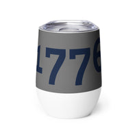 Load image into Gallery viewer, 1776 Gray/Navy Wine Tumbler
