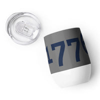 Load image into Gallery viewer, 1776 Gray/Navy Wine Tumbler
