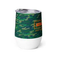 Load image into Gallery viewer, Non-Bidenary Camo Orange Wine tumbler
