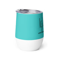 Load image into Gallery viewer, Let&#39;s Go B.... F*JB Script Wine Tumbler Aqua
