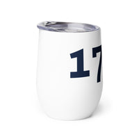 Load image into Gallery viewer, 1776 White/Navy Wine Tumbler
