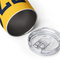 Load image into Gallery viewer, 1776 Yellow/Navy Wine Tumbler

