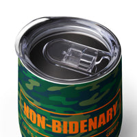 Load image into Gallery viewer, Non-Bidenary Camo Orange Wine tumbler
