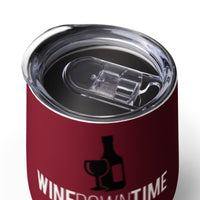 Load image into Gallery viewer, Wine Down Time Wine Tumbler  BUR BKWHTG

