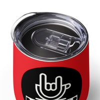 Load image into Gallery viewer, Rock Star Wine Tumbler RD BKWTG
