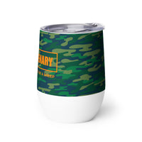 Load image into Gallery viewer, Non-Bidenary Camo Orange Wine tumbler
