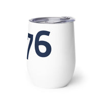 Load image into Gallery viewer, 1776 White/Navy Wine Tumbler
