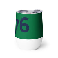 Load image into Gallery viewer, 1776 Green/Navy Wine Tumbler
