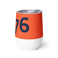 Load image into Gallery viewer, 1776 Orange/Navy Wine Tumbler
