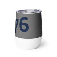 Load image into Gallery viewer, 1776 Gray/Navy Wine Tumbler
