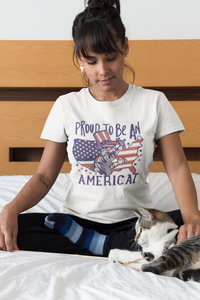Load image into Gallery viewer, Proud To Be An Americat Women&#39;s Relaxed T-Shirt
