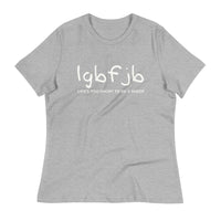 Load image into Gallery viewer, Let&#39;s Go B.... F*JB Kid Script Blanco Women&#39;s Relaxed T-Shirt
