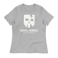 Load image into Gallery viewer, Rock+Reb£llion Cracked Mask Blanco Women&#39;s Relaxed T-Shirt
