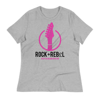 Load image into Gallery viewer, Rock+Reb£llion Guitar C Fucsia Ngo Women&#39;s Relaxed T-Shirt
