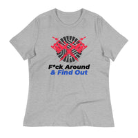Load image into Gallery viewer, F*ck Around &amp; Find Out RWB Women&#39;s Relaxed T-Shirt
