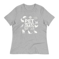 Load image into Gallery viewer, Pet Lives Matter Blanco Women&#39;s Relaxed T-Shirt
