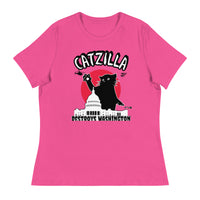 Load image into Gallery viewer, CatZilla Destroys Washington Women&#39;s Relaxed T-Shirt
