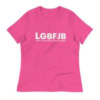Load image into Gallery viewer, Let&#39;s Go B.... F*JB ALOT Blanco Women&#39;s Relaxed T-Shirt

