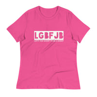 Load image into Gallery viewer, Let&#39;s Go B.... F*JB Blackout Blanco Women&#39;s Relaxed T-Shirt
