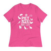 Load image into Gallery viewer, Pet Lives Matter Blanco Women&#39;s Relaxed T-Shirt
