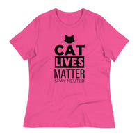 Load image into Gallery viewer, Cat Lives Matter Ngo Women&#39;s Relaxed T-Shirt
