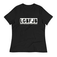 Load image into Gallery viewer, Let&#39;s Go B.... F*JB Blackout Blanco Women&#39;s Relaxed T-Shirt
