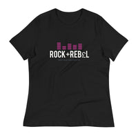 Load image into Gallery viewer, Rock+Reb£llion EQ Fucsia Blanco Women&#39;s Relaxed T-Shirt
