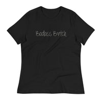 Load image into Gallery viewer, Bad*ss B*tch Heart Blanco Women&#39;s Relaxed T-Shirt
