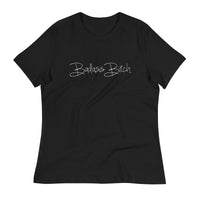 Load image into Gallery viewer, Bad*ss B*tch Script Blanco Women&#39;s Relaxed T-Shirt
