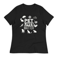 Load image into Gallery viewer, Pet Lives Matter Blanco Women&#39;s Relaxed T-Shirt

