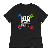 Load image into Gallery viewer, Kid Lives Matter Women&#39;s Relaxed T-Shirt - Black
