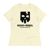 Load image into Gallery viewer, Rock+Reb£llion Cracked Mask Ngo Women&#39;s Relaxed T-Shirt
