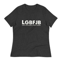 Load image into Gallery viewer, Let&#39;s Go B.... F*JB ALOT Blanco Women&#39;s Relaxed T-Shirt
