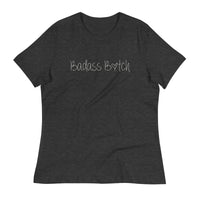 Load image into Gallery viewer, Bad*ss B*tch Heart Blanco Women&#39;s Relaxed T-Shirt
