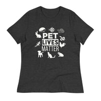 Load image into Gallery viewer, Pet Lives Matter Blanco Women&#39;s Relaxed T-Shirt
