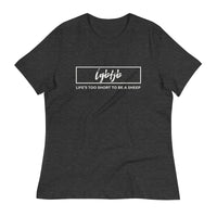 Load image into Gallery viewer, Let&#39;s Go B.... F*JB Box Script Blanco Women&#39;s Relaxed T-Shirt

