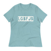Load image into Gallery viewer, Let&#39;s Go B.... F*JB Blackout Blanco Women&#39;s Relaxed T-Shirt

