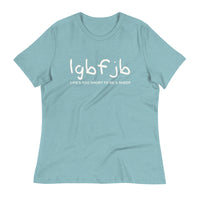 Load image into Gallery viewer, Let&#39;s Go B.... F*JB Kid Script Blanco Women&#39;s Relaxed T-Shirt
