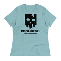 Load image into Gallery viewer, Rock+Reb£llion Cracked Mask Ngo Women&#39;s Relaxed T-Shirt
