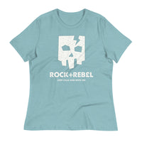 Load image into Gallery viewer, Rock+Reb£llion Cracked Mask Blanco Women&#39;s Relaxed T-Shirt
