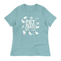 Load image into Gallery viewer, Pet Lives Matter Blanco Women&#39;s Relaxed T-Shirt
