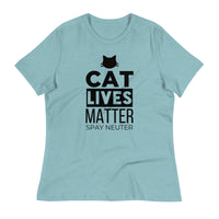 Load image into Gallery viewer, Cat Lives Matter Ngo Women&#39;s Relaxed T-Shirt

