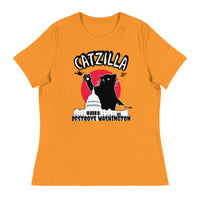 Load image into Gallery viewer, CatZilla Destroys Washington Women&#39;s Relaxed T-Shirt
